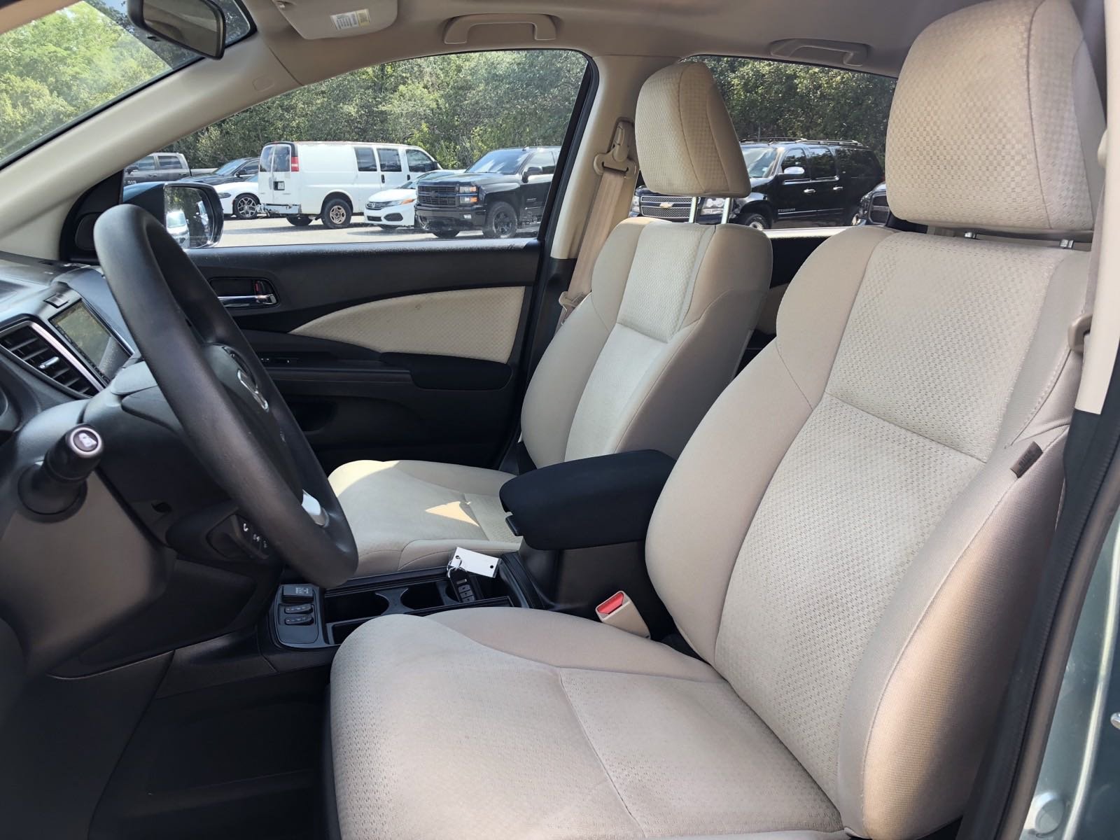 Seat Armrest Real Leather Cover for Honda CR-V 07-09 Gray